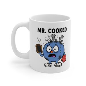 Mr. Cooked funny character mug by RudeCuppa