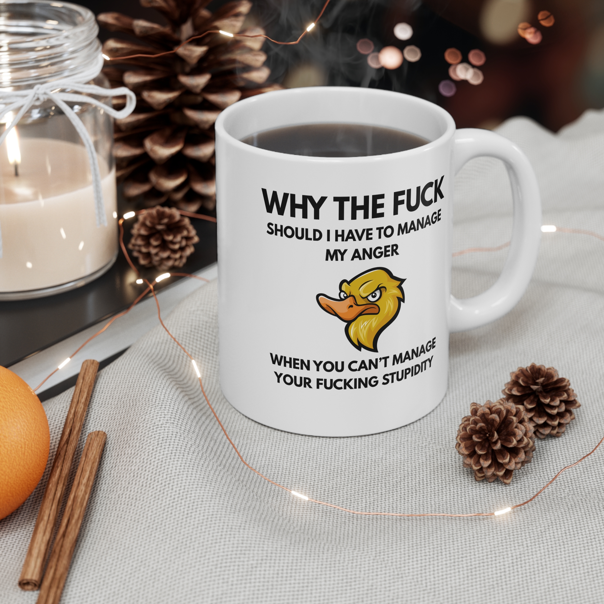 Why The F**k Should I Manage My Anger Rude Duck Mug | RudeCuppa - Image 3