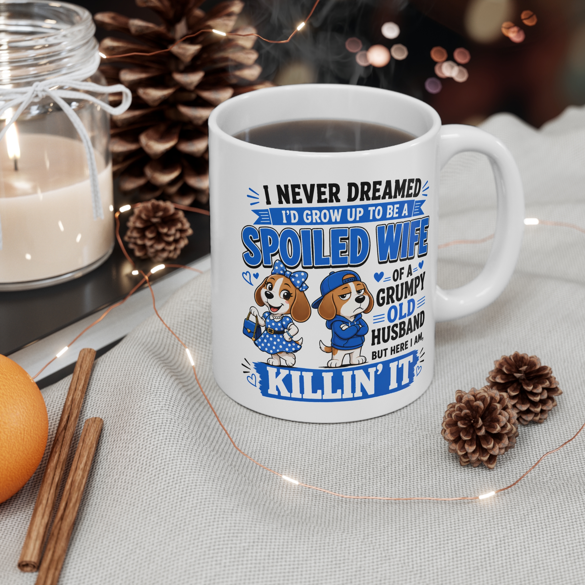Spoiled Wife Grumpy Husband Dog Mug - Image 3