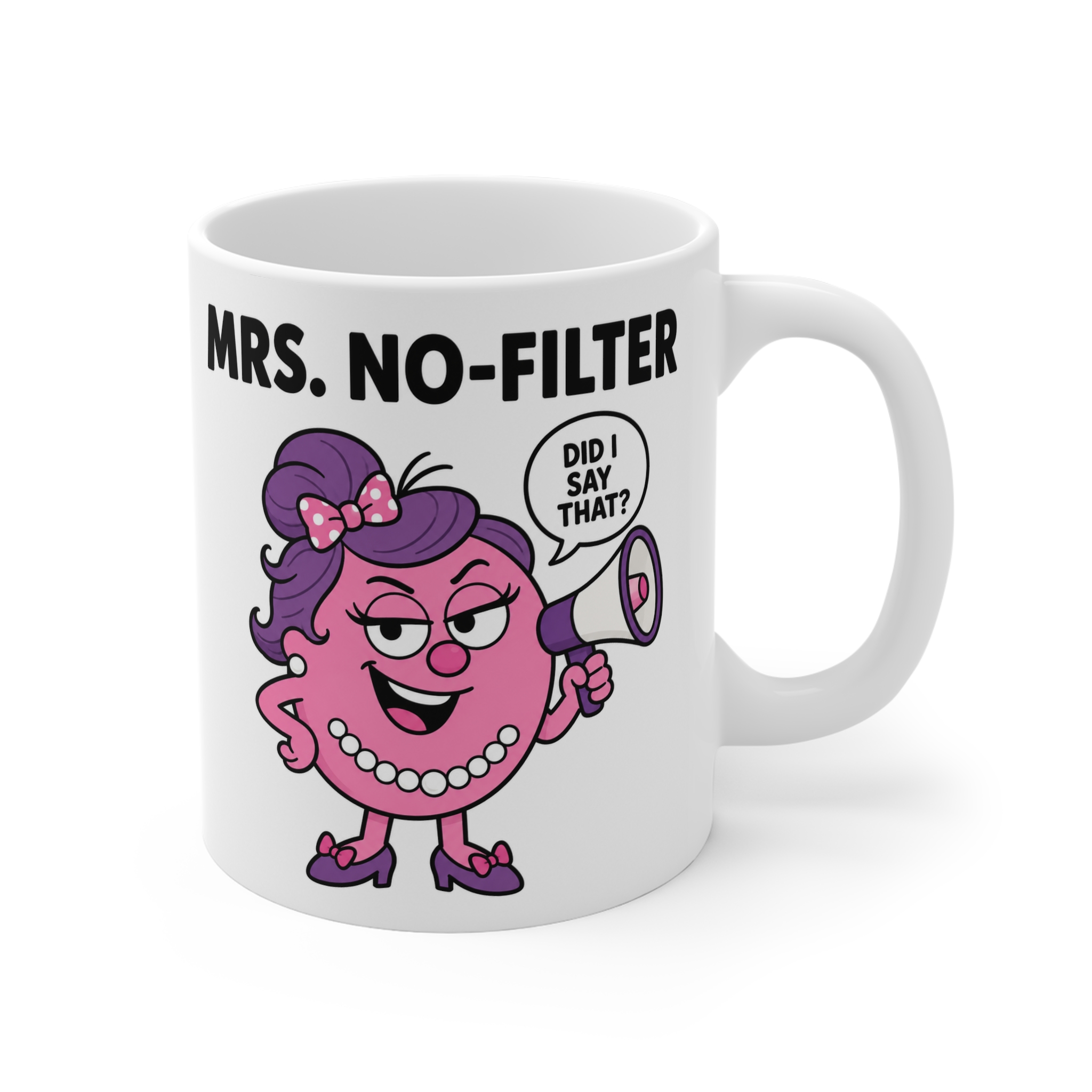 Mrs. No-Filter Funny Mug - Image 2