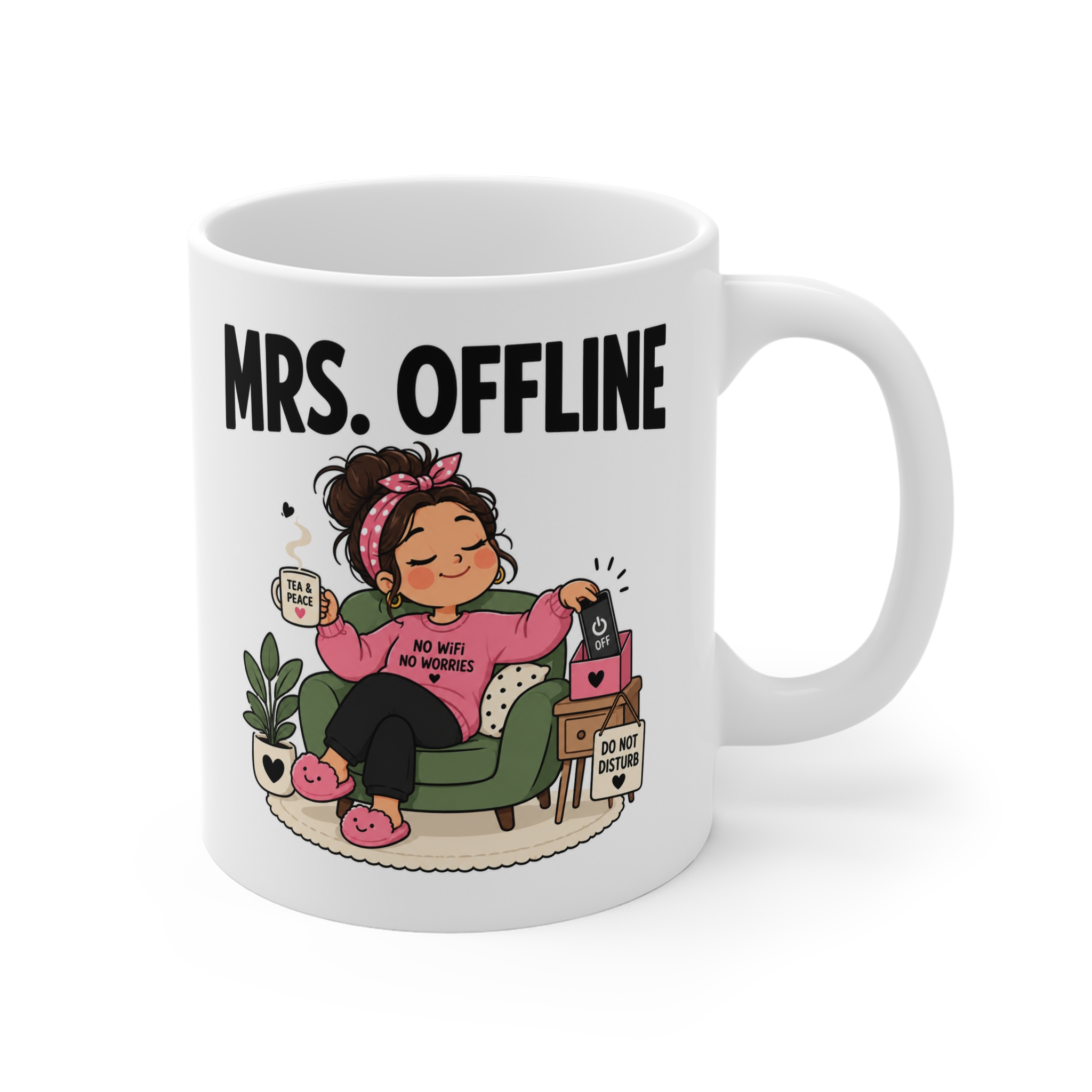 Mrs. Offline Funny Mug - Image 2