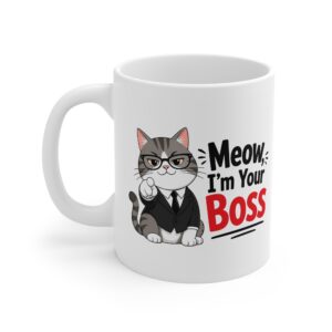 Meow I’m Your Boss Funny Cat Mug | Cat Lover Gift