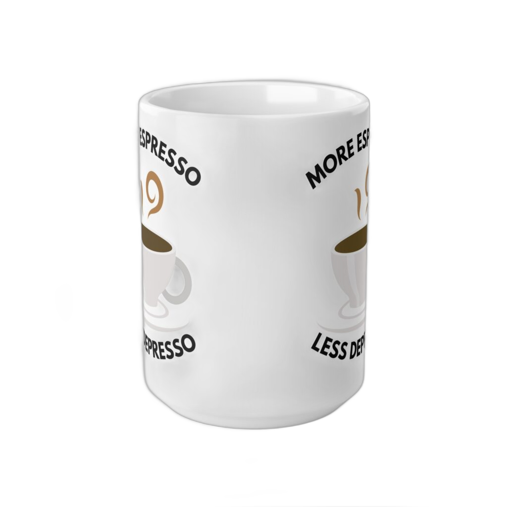 More Espresso, Less Depresso rotating mug