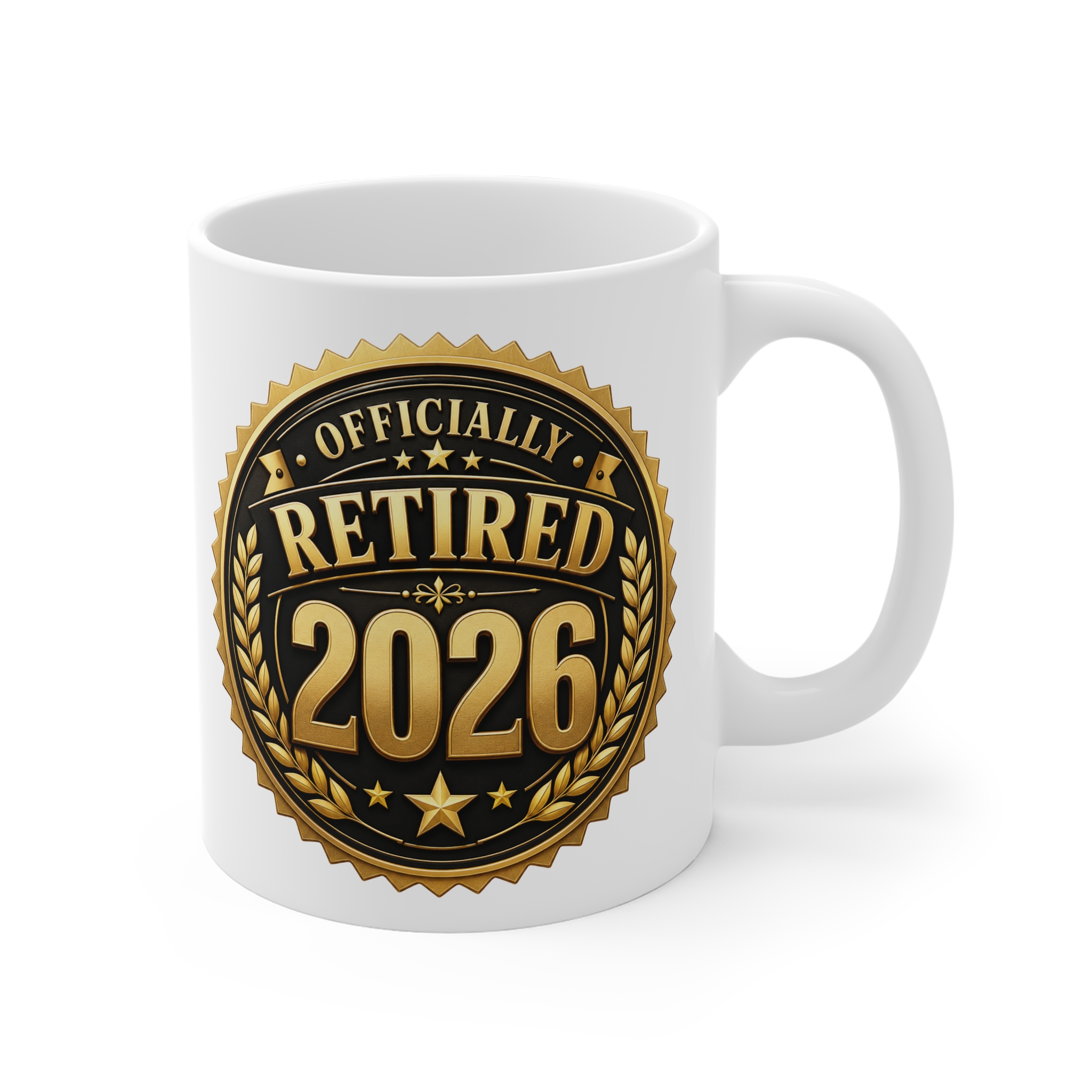 Officially Retired 2026 - Funny Retirement Ceramic Mug, (11oz) - Image 2